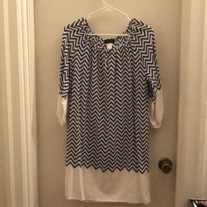 Blue chevron dress